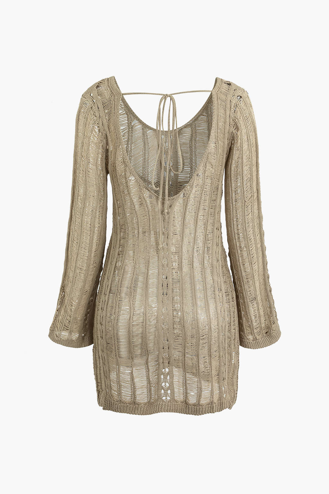 Distressed Ladder Knit Cover Up