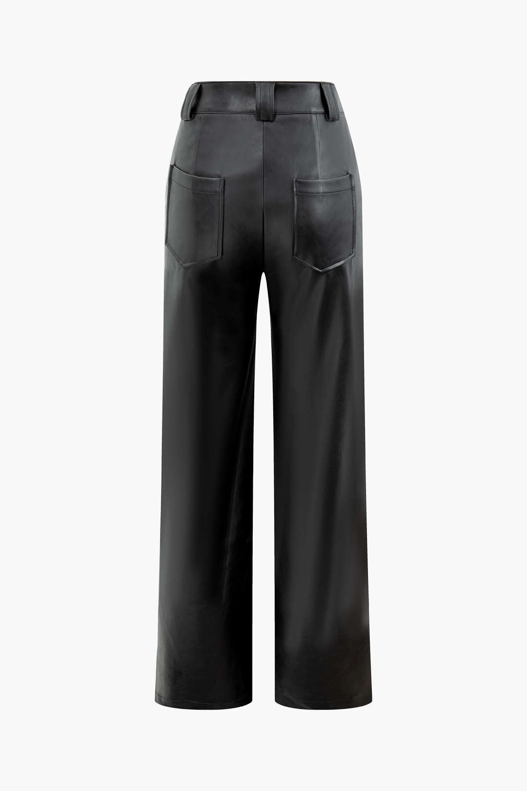 Faux Leather Straight Leg Pants