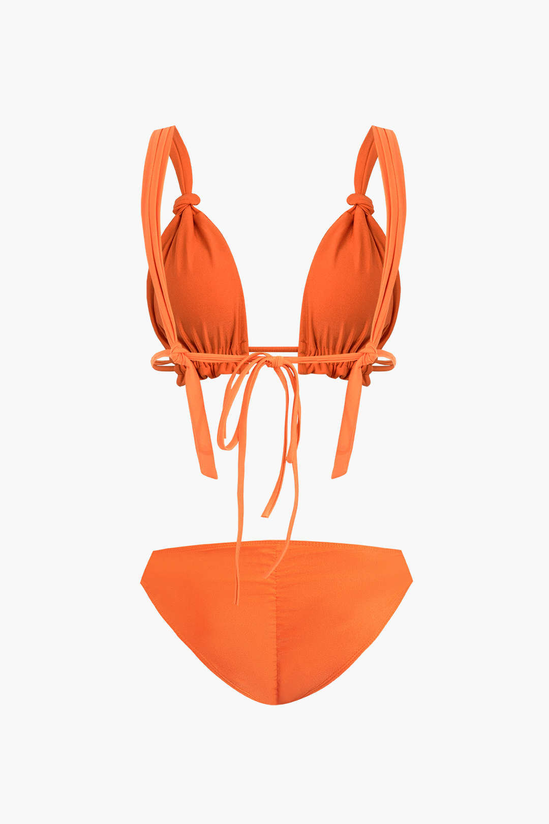 Solid Knot Tie Back Bikini Set