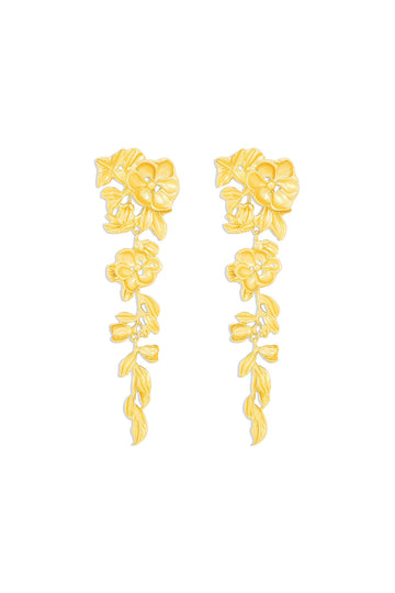 Sculptural Flower Pendant Earrings