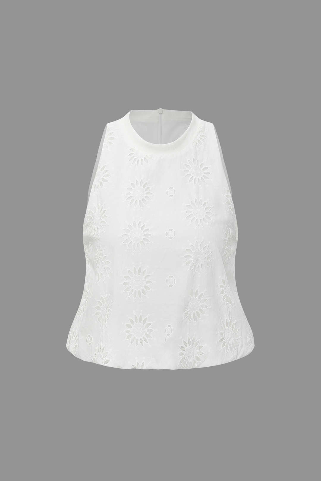 Cutwork Sleeveless Top