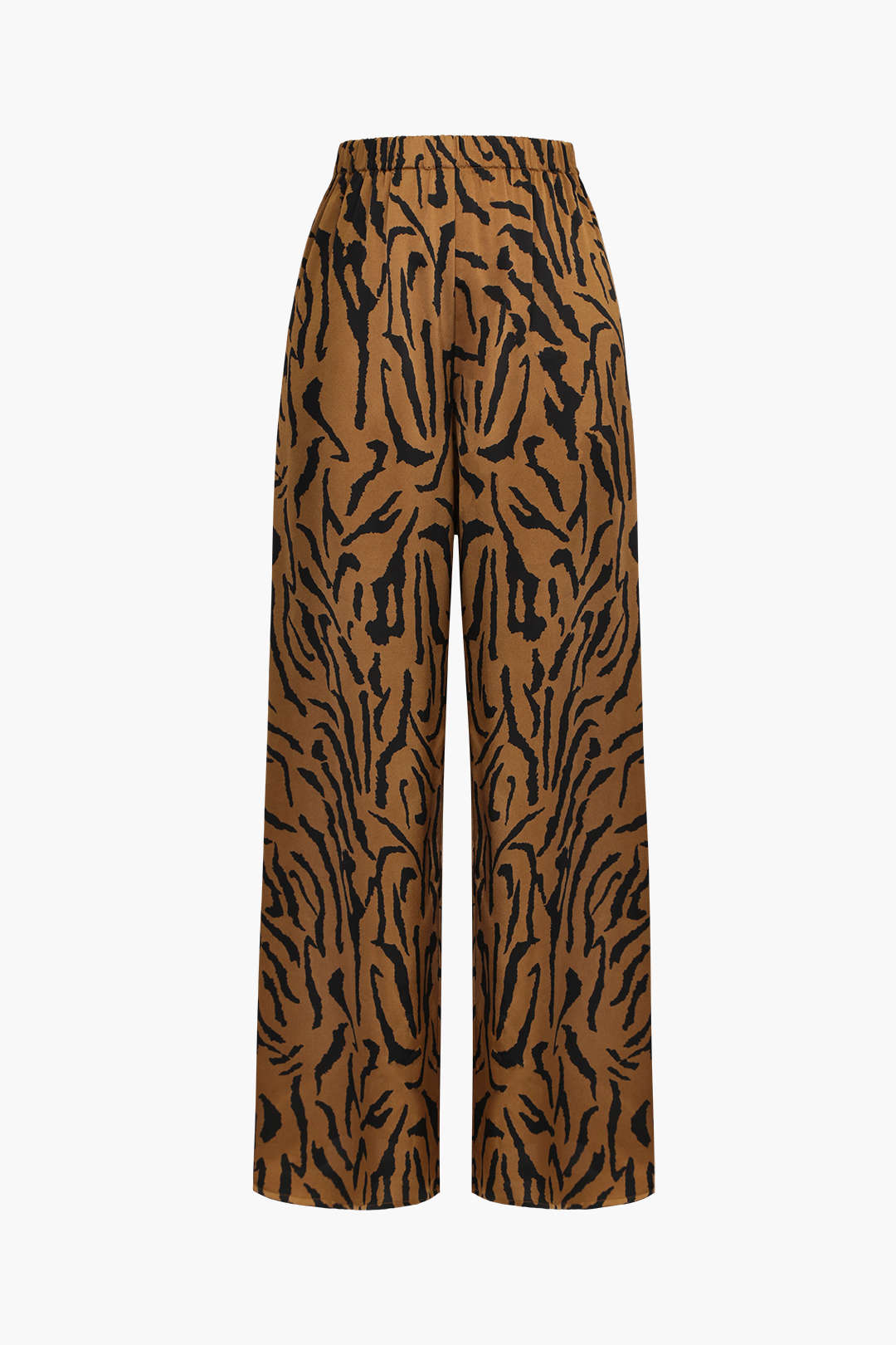 Stripe Print Wide Leg Trousers