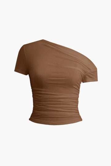 Asymmetrical Ruched T-shirt