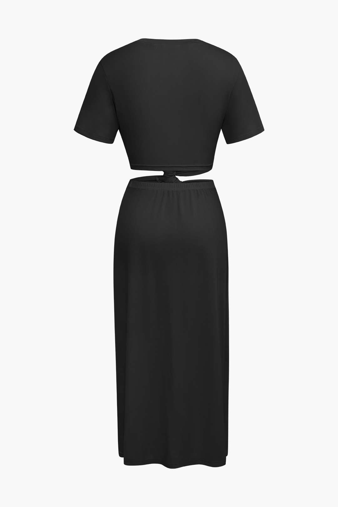 Twist Front Cut Out Midi Dress