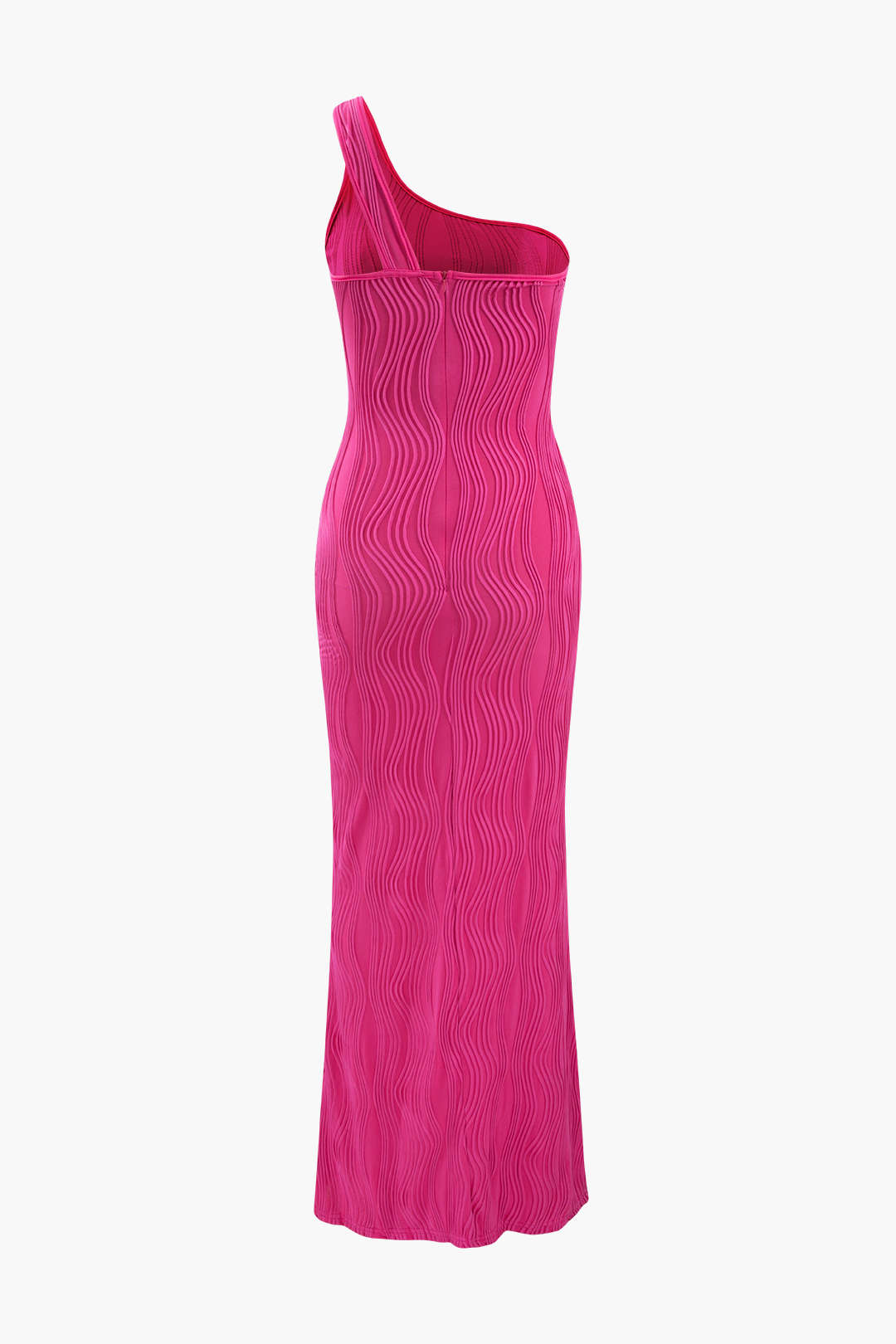 Textured One Shoulder Maxi Dress