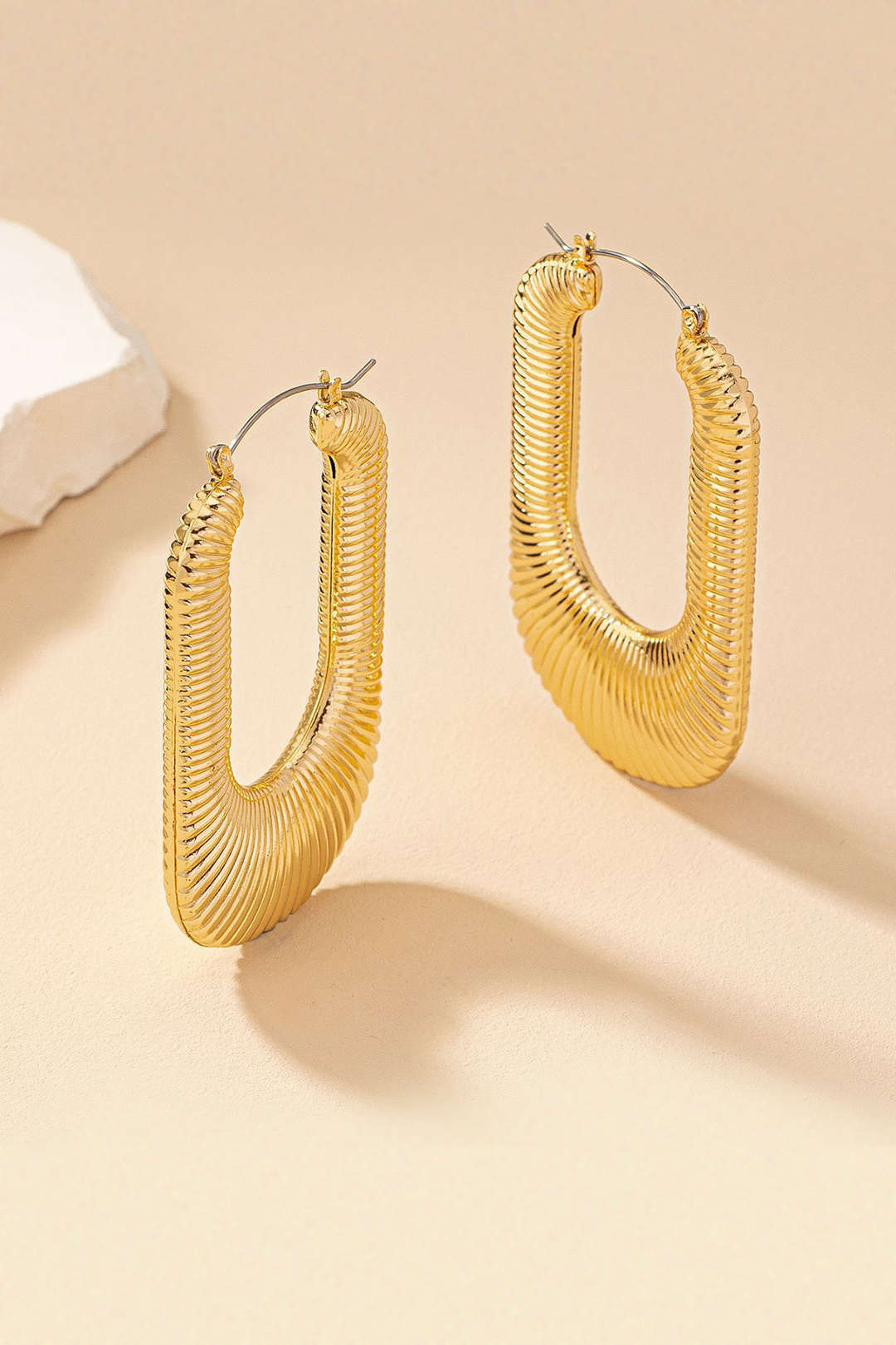 U-shaped Hoop Earrings