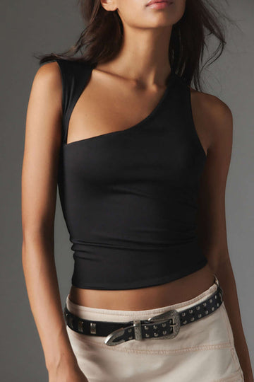 Asymmetrical Cut Out Tank Top