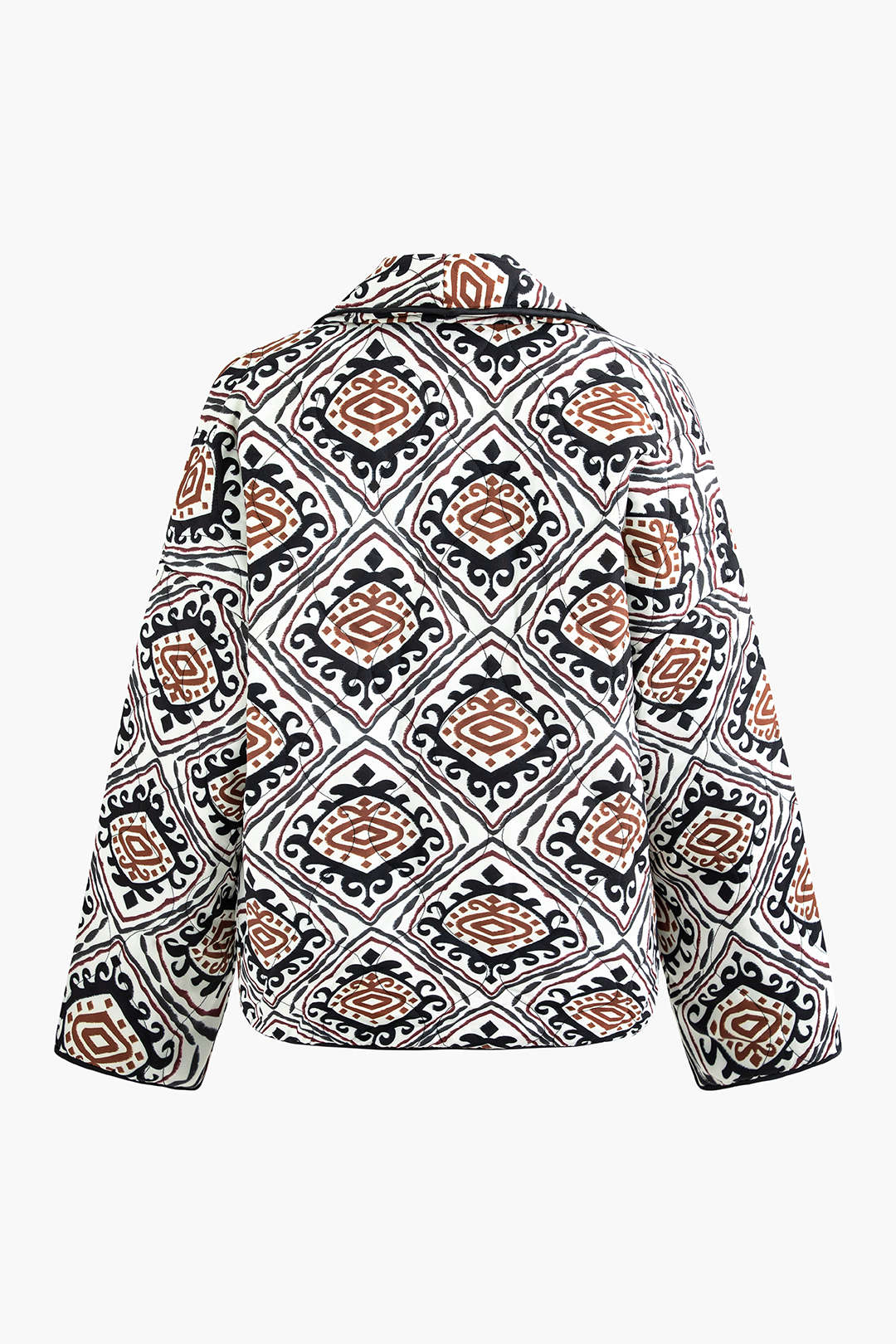 Printed Pocket Puffer Coat