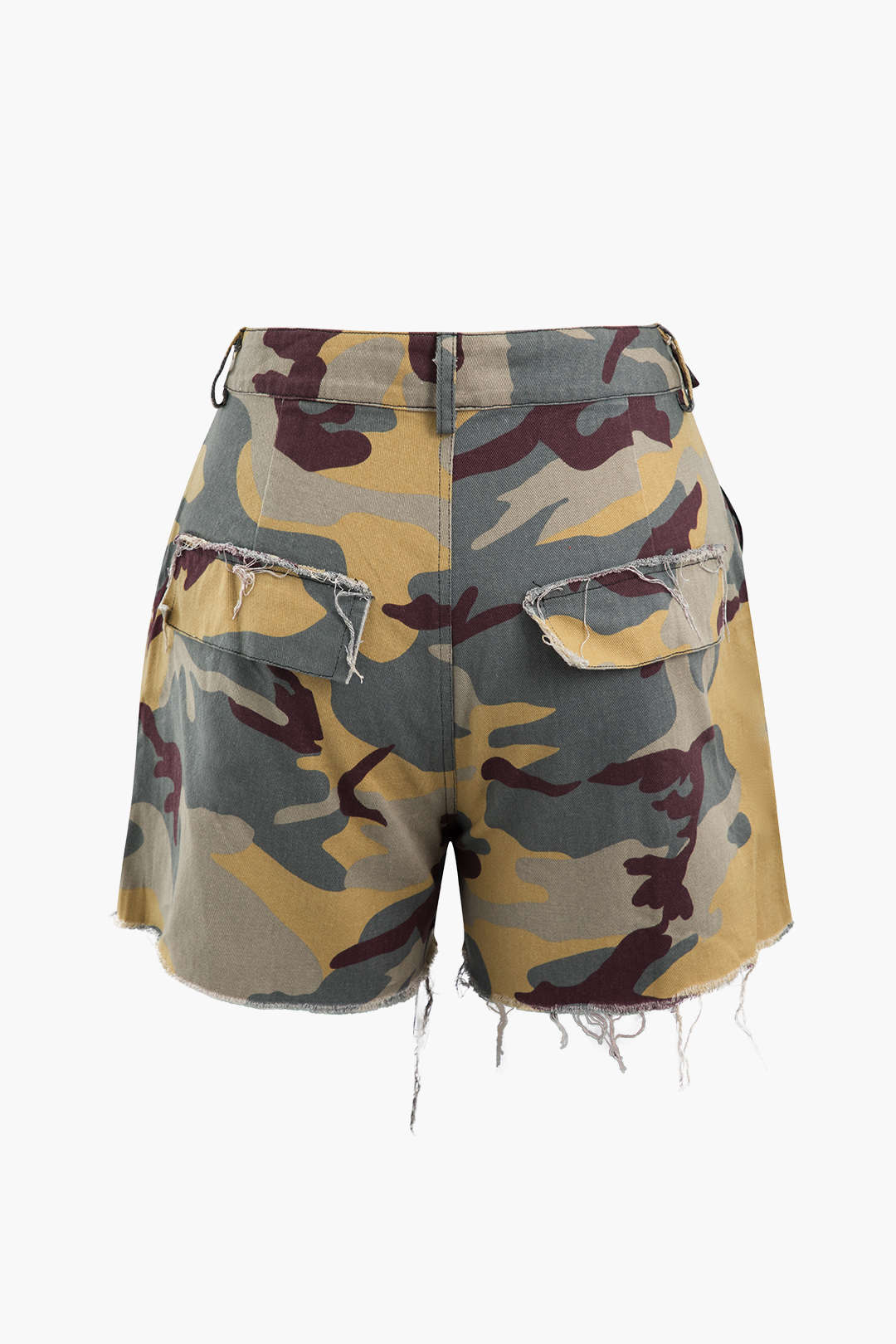 Camo Destroyed Cargo Shorts