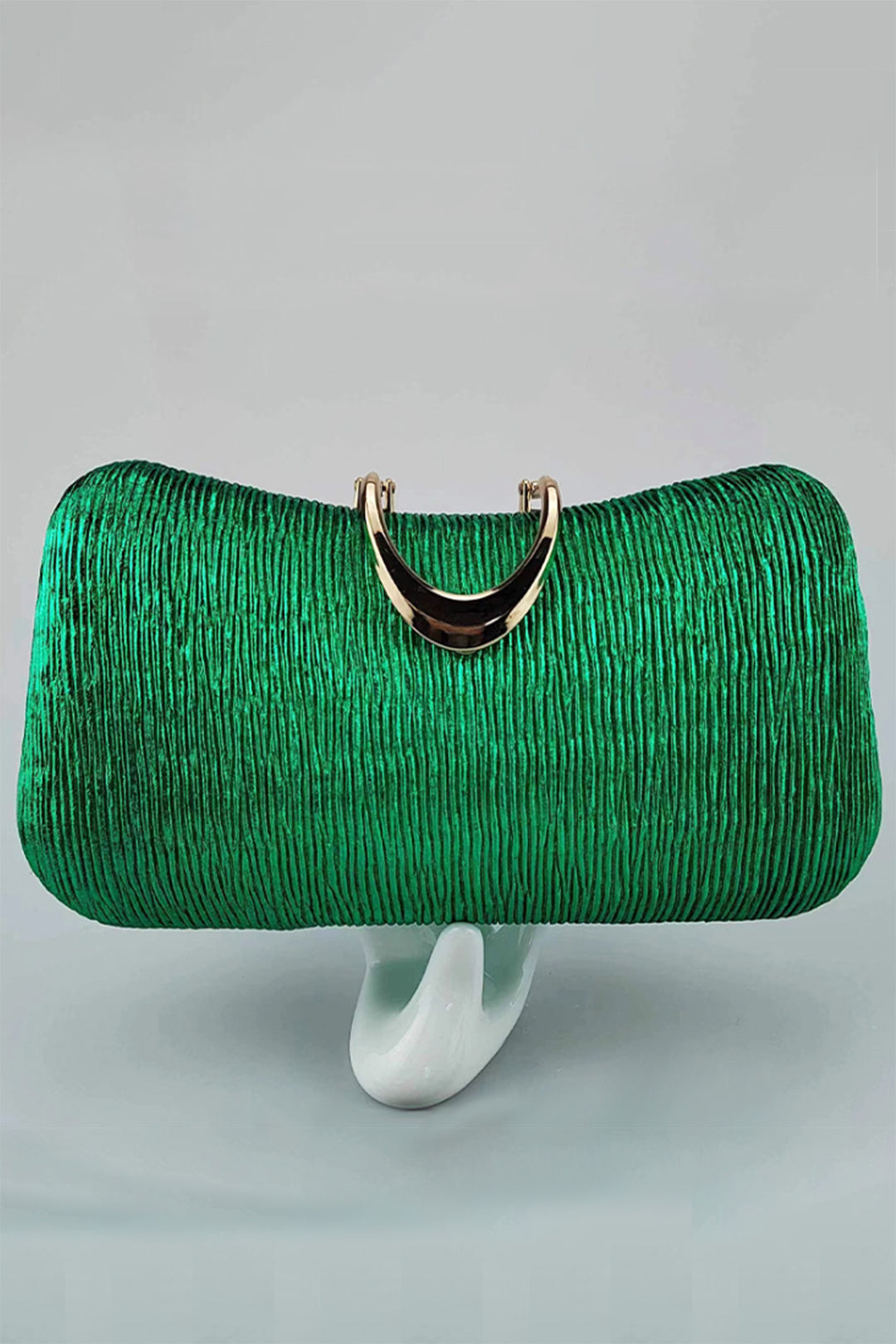 Pleated Design Clutch Bag