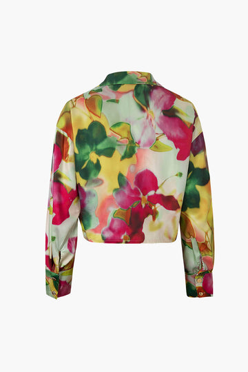 Printed Satin Blouse