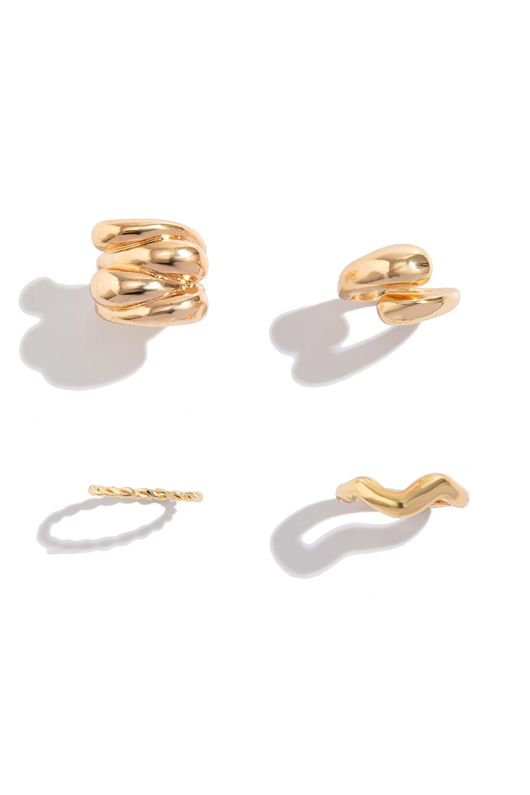 4pc Metal Ring Set