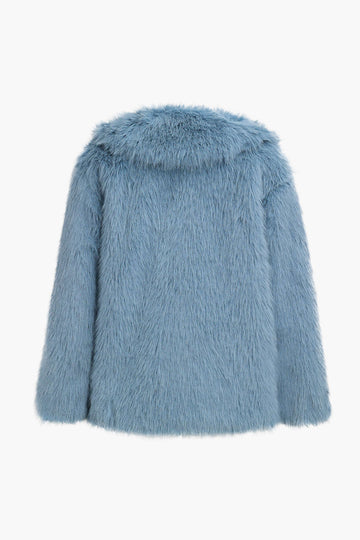 Faux Fur Lapel Coat