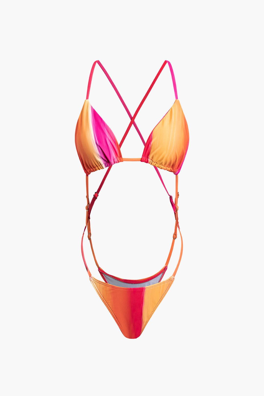 Ombre Criss Cross One-Piece Swimsuit