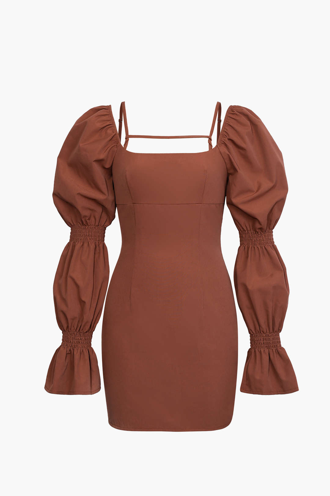 Puff Sleeve Square Neck Mini Dress