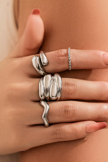 4pc Metal Ring Set