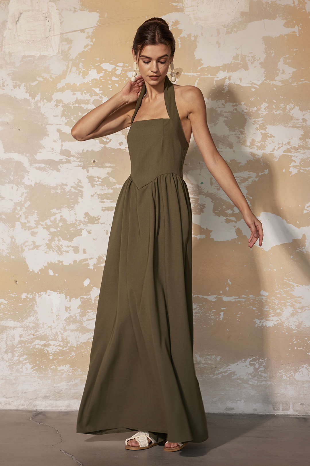 Halter Backless Maxi Dress