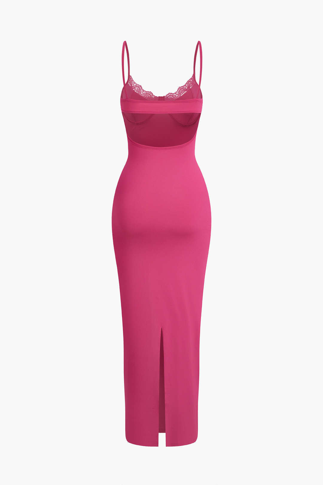 Backless Slit Slip Bustier Maxi Dress