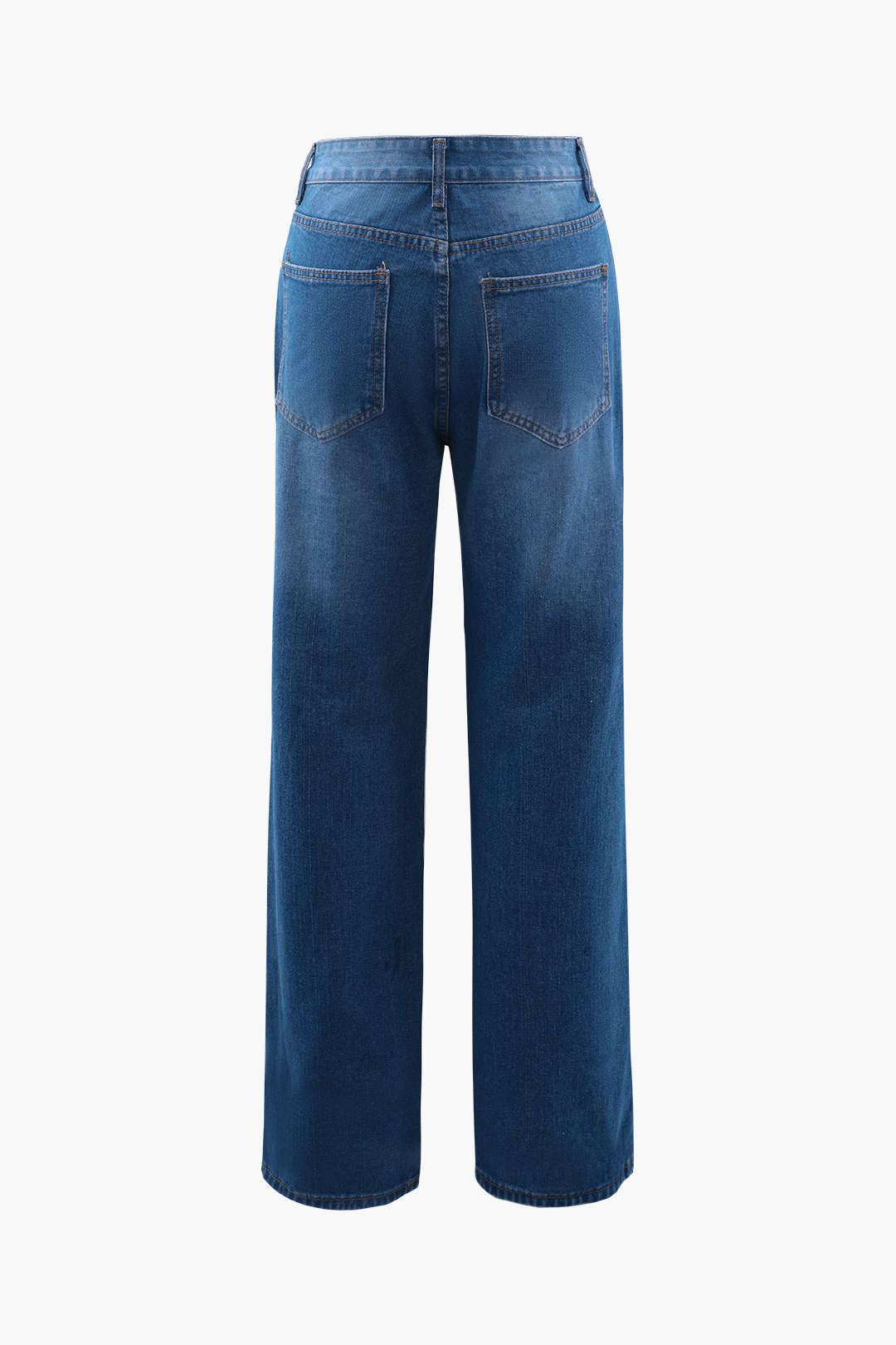 Destroyed Straight Leg Jeans