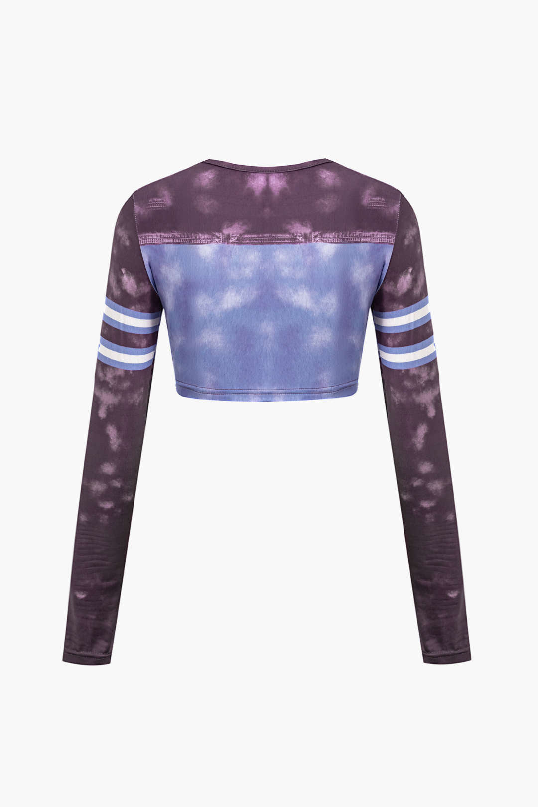 Printed Long Sleeve Crop Top