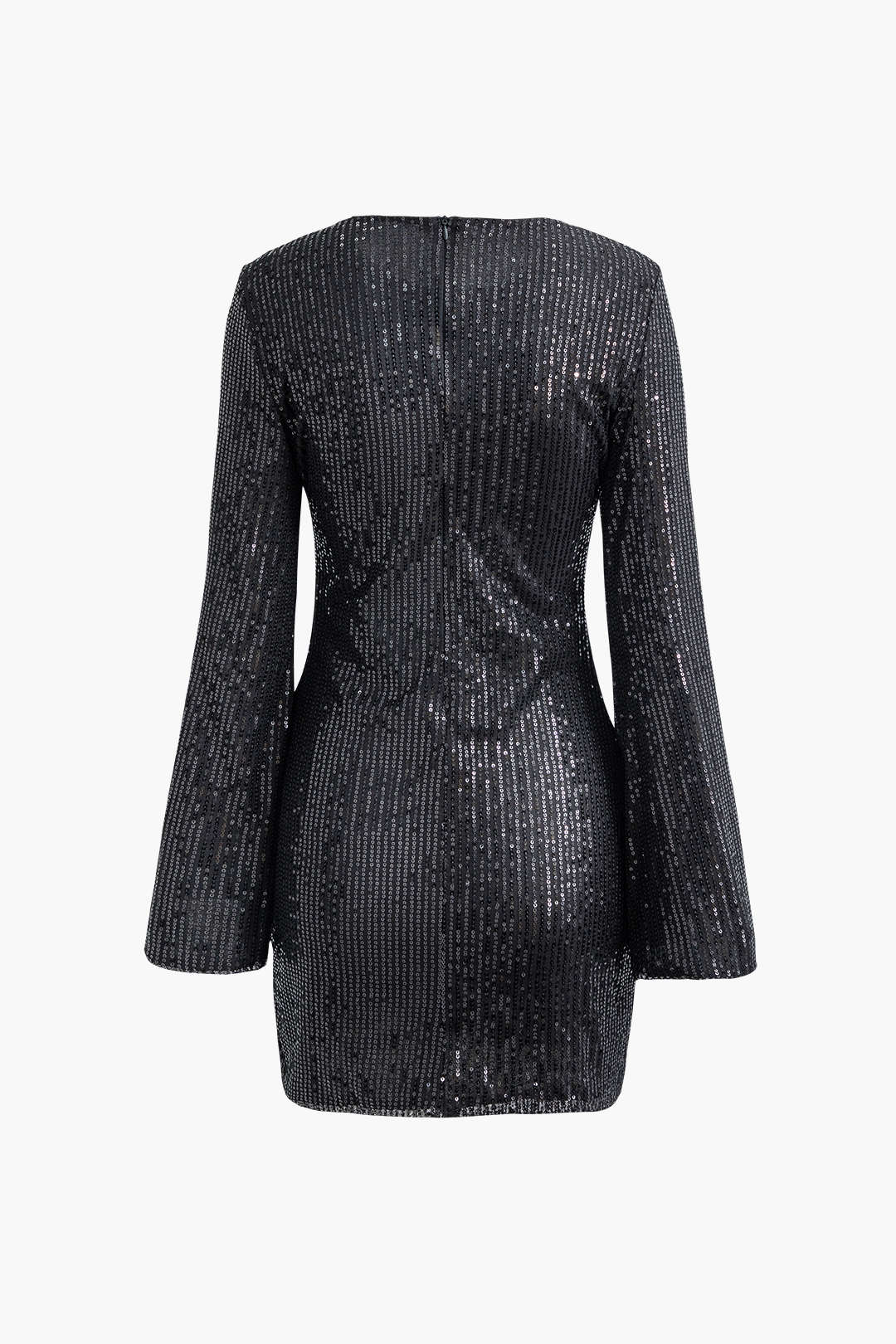 Sequin Bell Sleeve Mini Dress