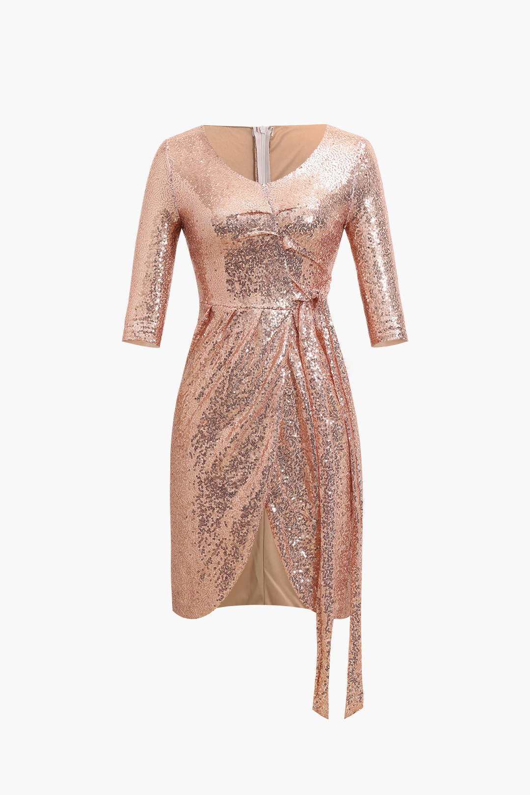 Sequin Pleated Mini Dress