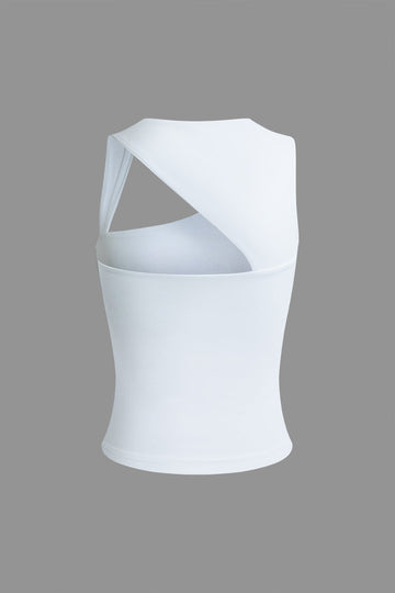 Asymmetrical Cut Out Tank Top