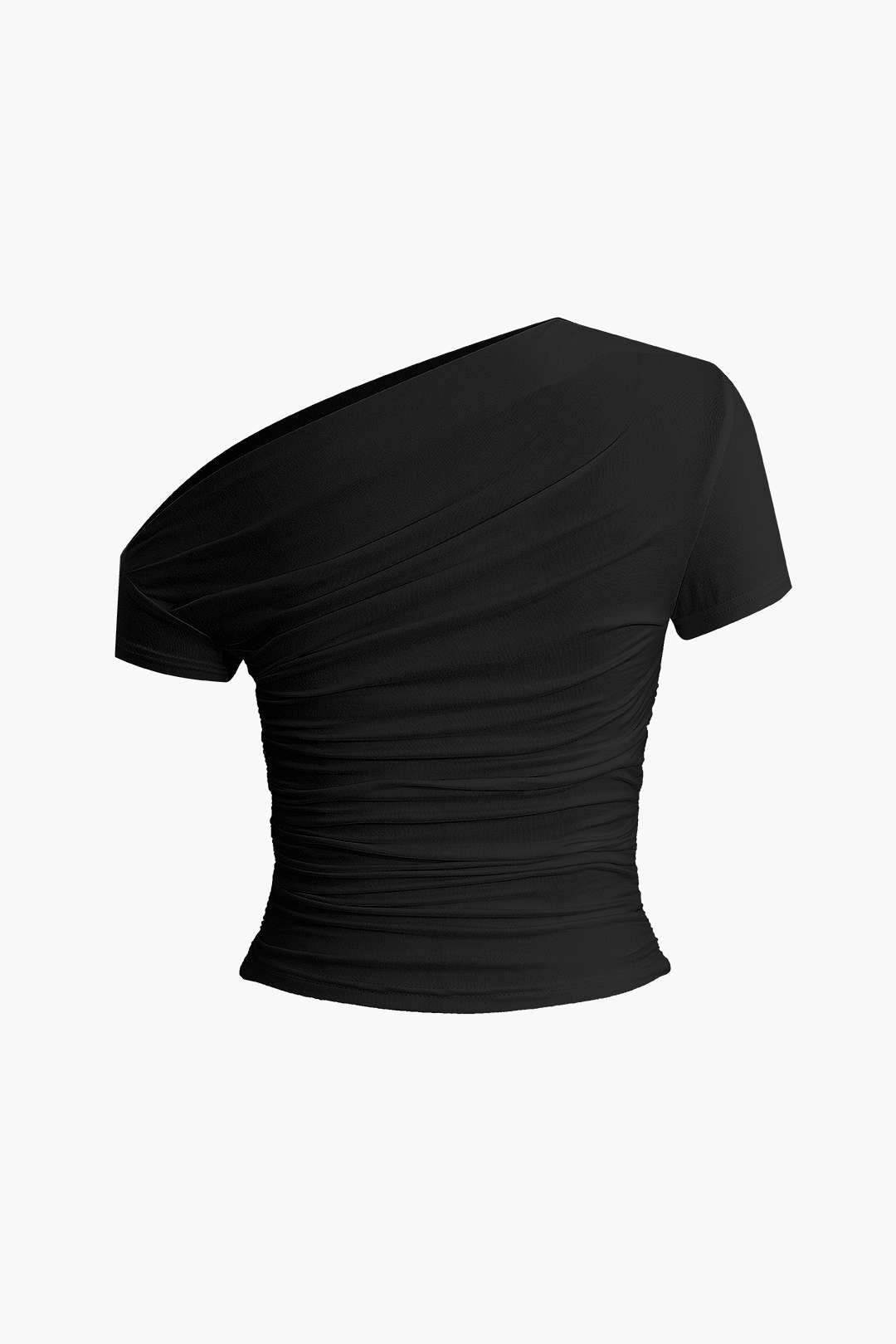 Asymmetrical Ruched T-shirt