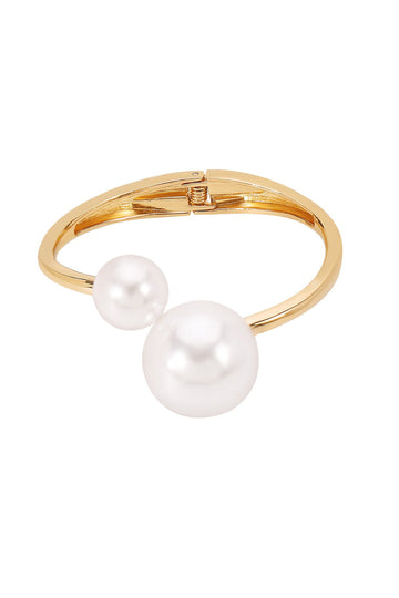 Pearl Decor Cuff Bracelet