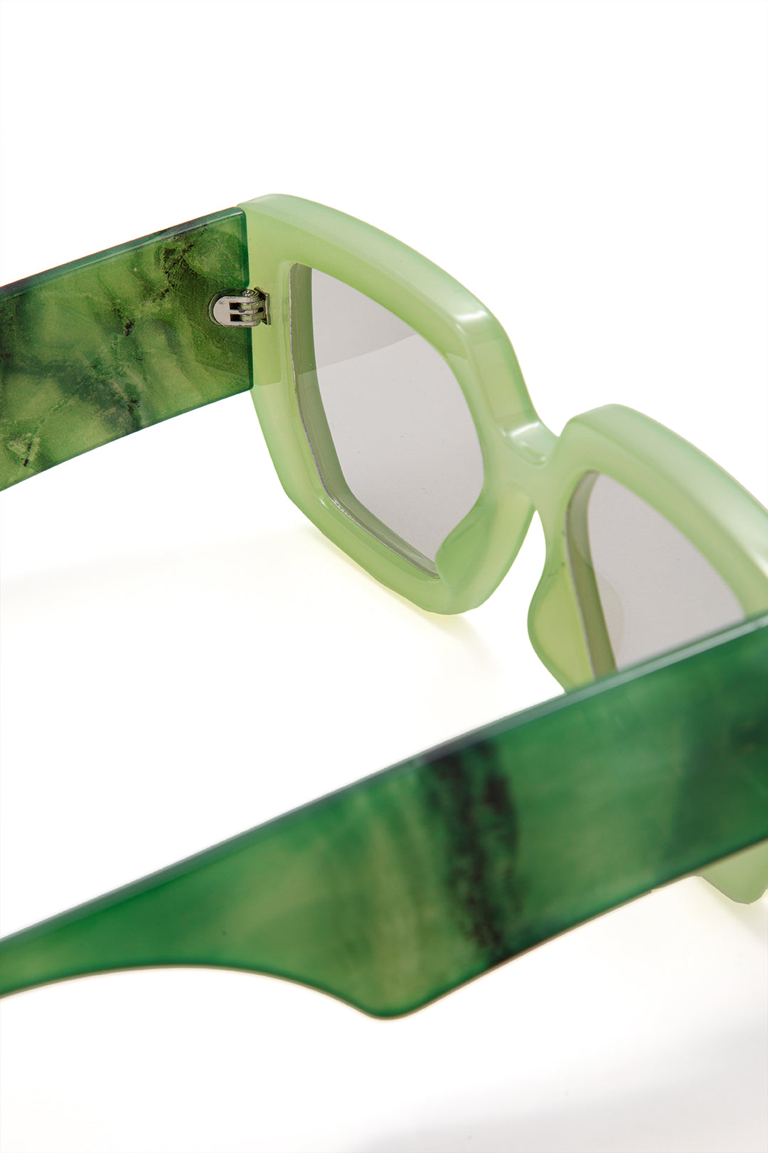 Square Sunglasses With Printed Temples