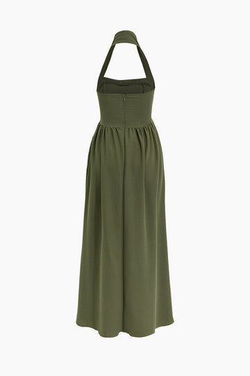 Halter Backless Maxi Dress