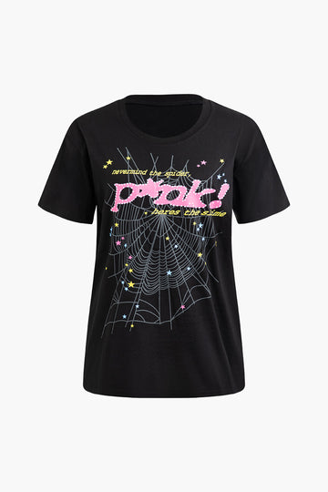 Spiderweb Print T-shirt