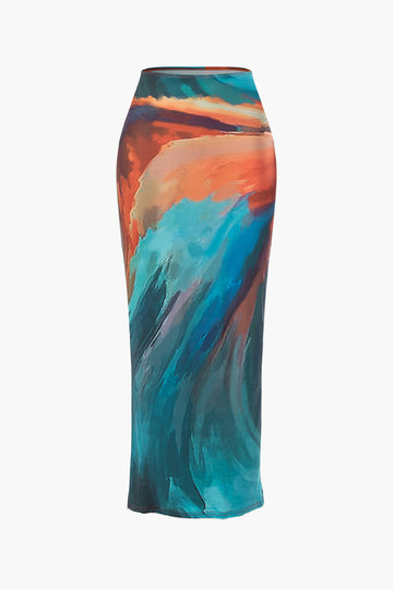 Tie Dye Maxi Skirt