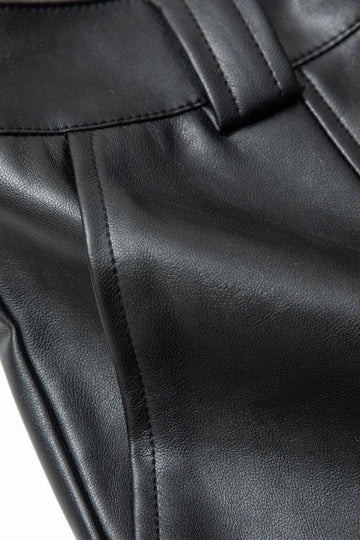 Faux Leather Straight Leg Pants