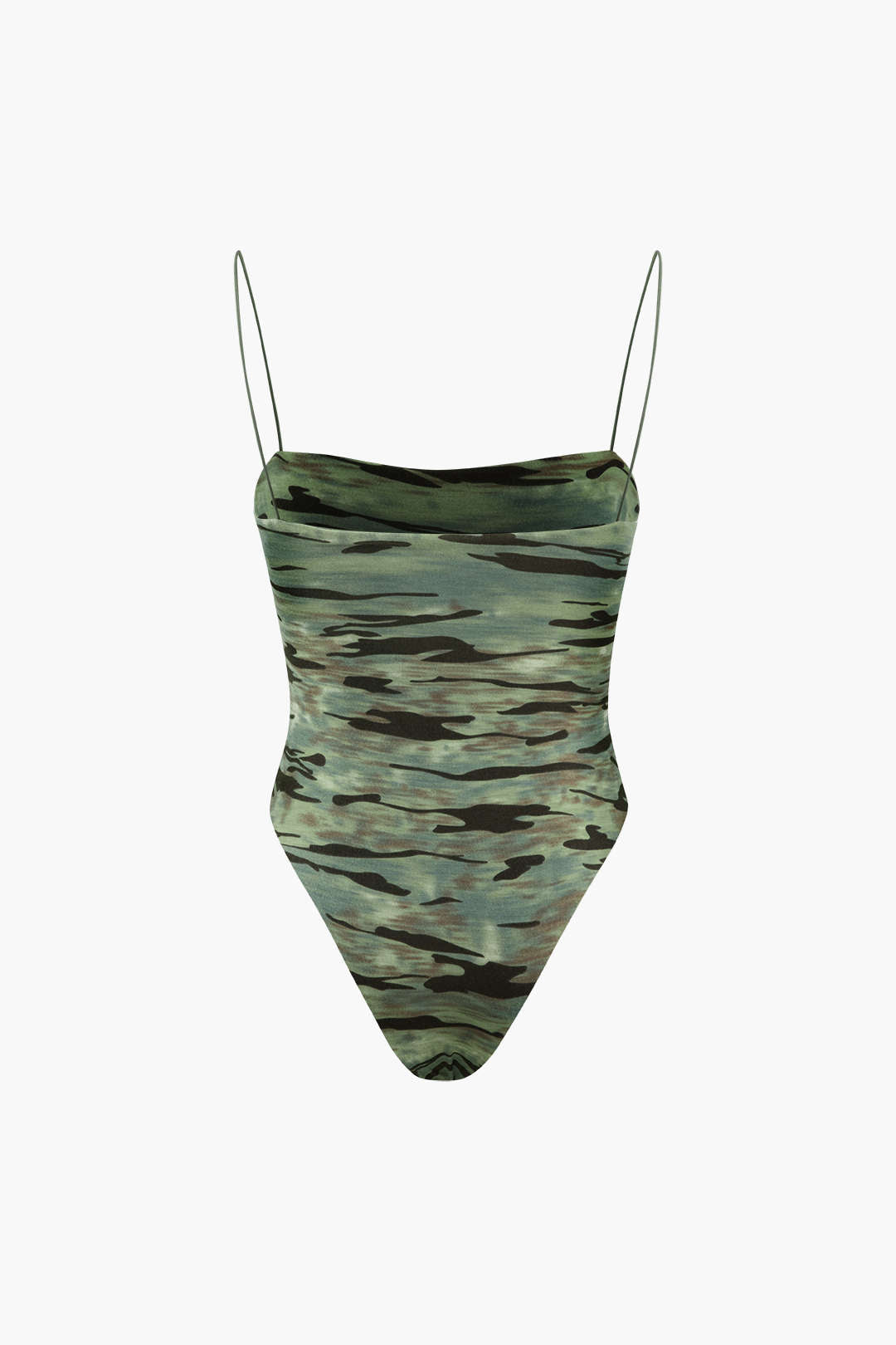 Camo Spaghetti Strap Bodysuit