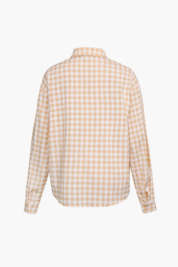 Checked Print Buttons Down Shirt