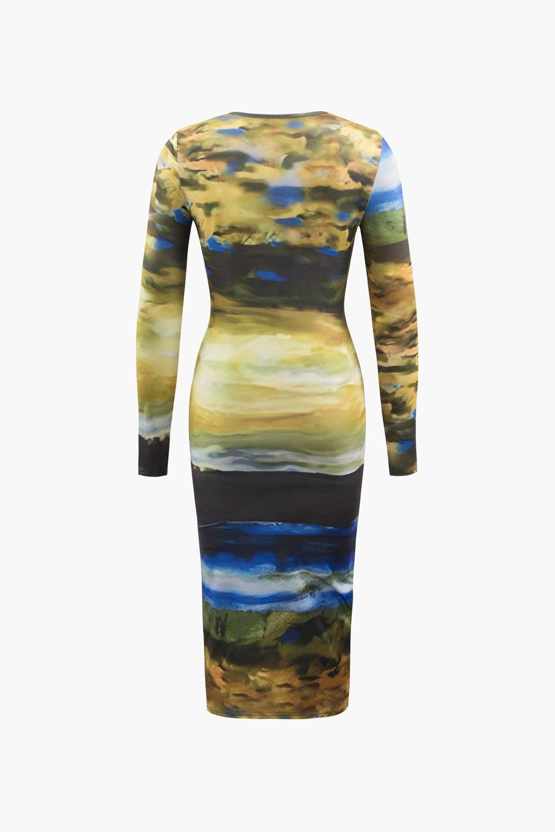 Tie Dye V-neck Midi Dress