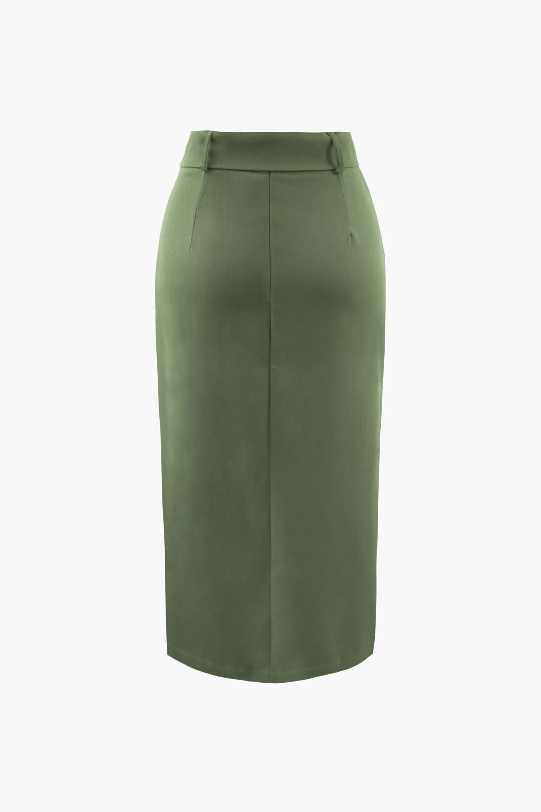 Asymmetric Pleated Midi Skirt