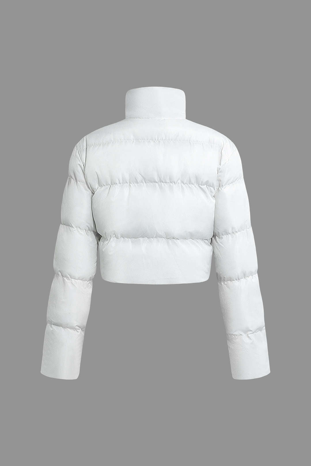 Stand Collar Cut Out Puffer Jacket