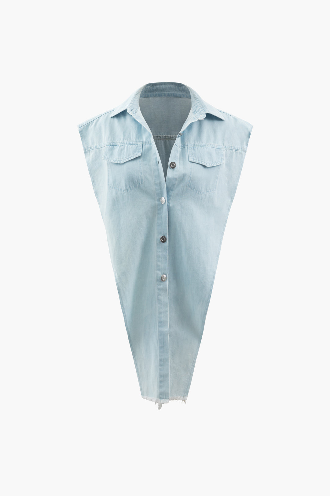 V-Shape Denim Sleeveless Shirt