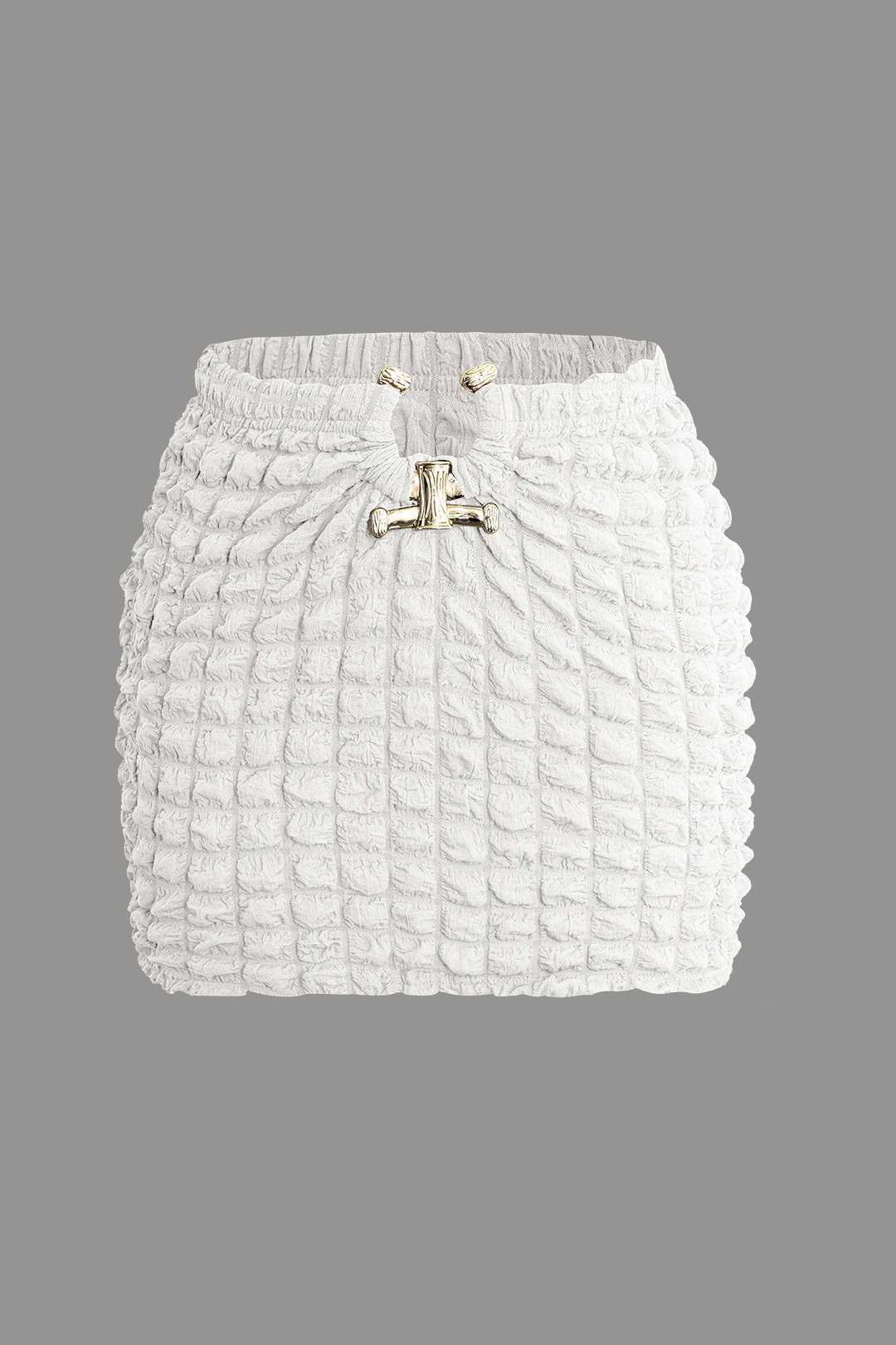 Popcorn Textured Tube Top And Mini Skirt Set