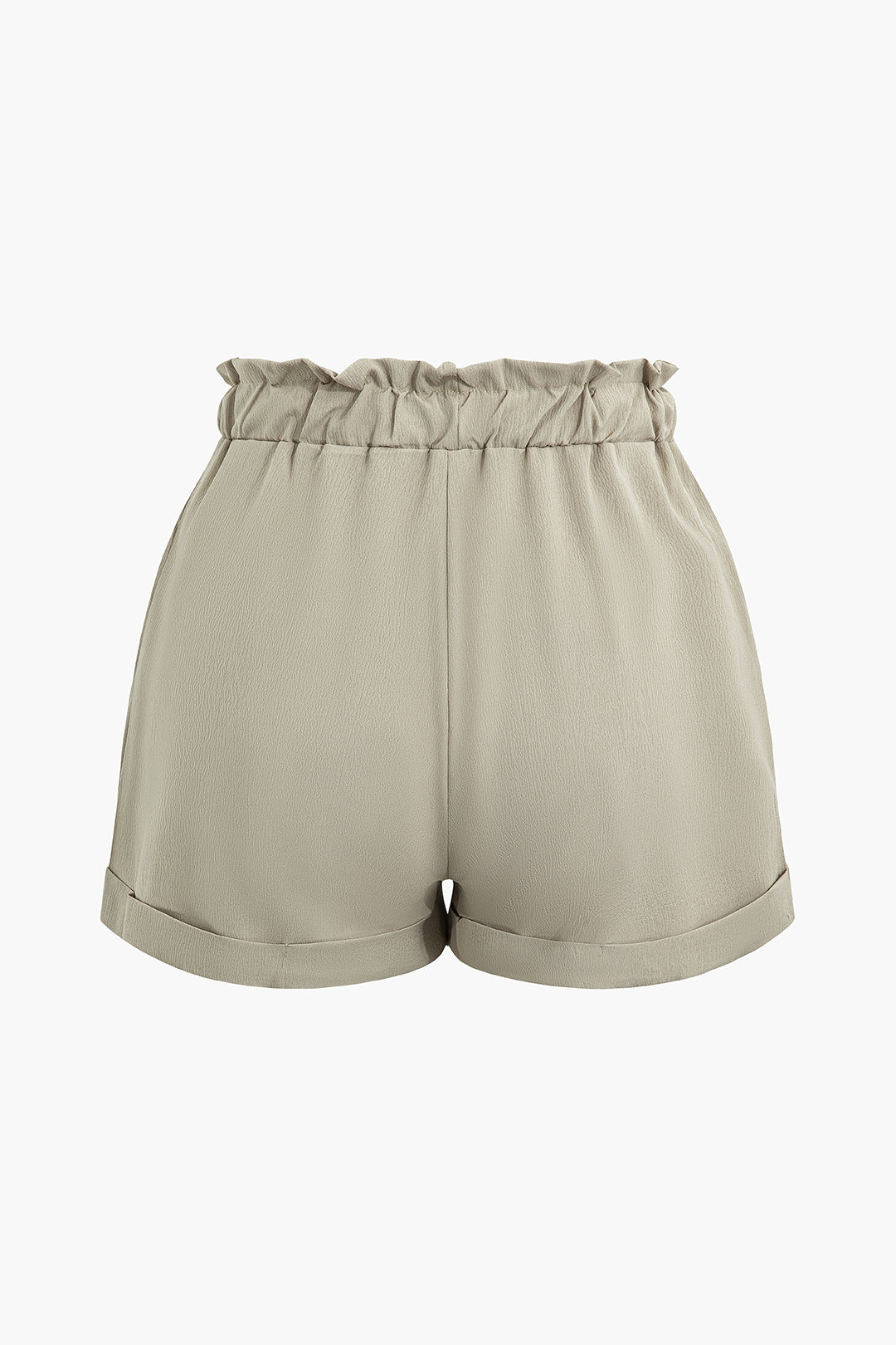 Drawstring Rolled Hem Shorts