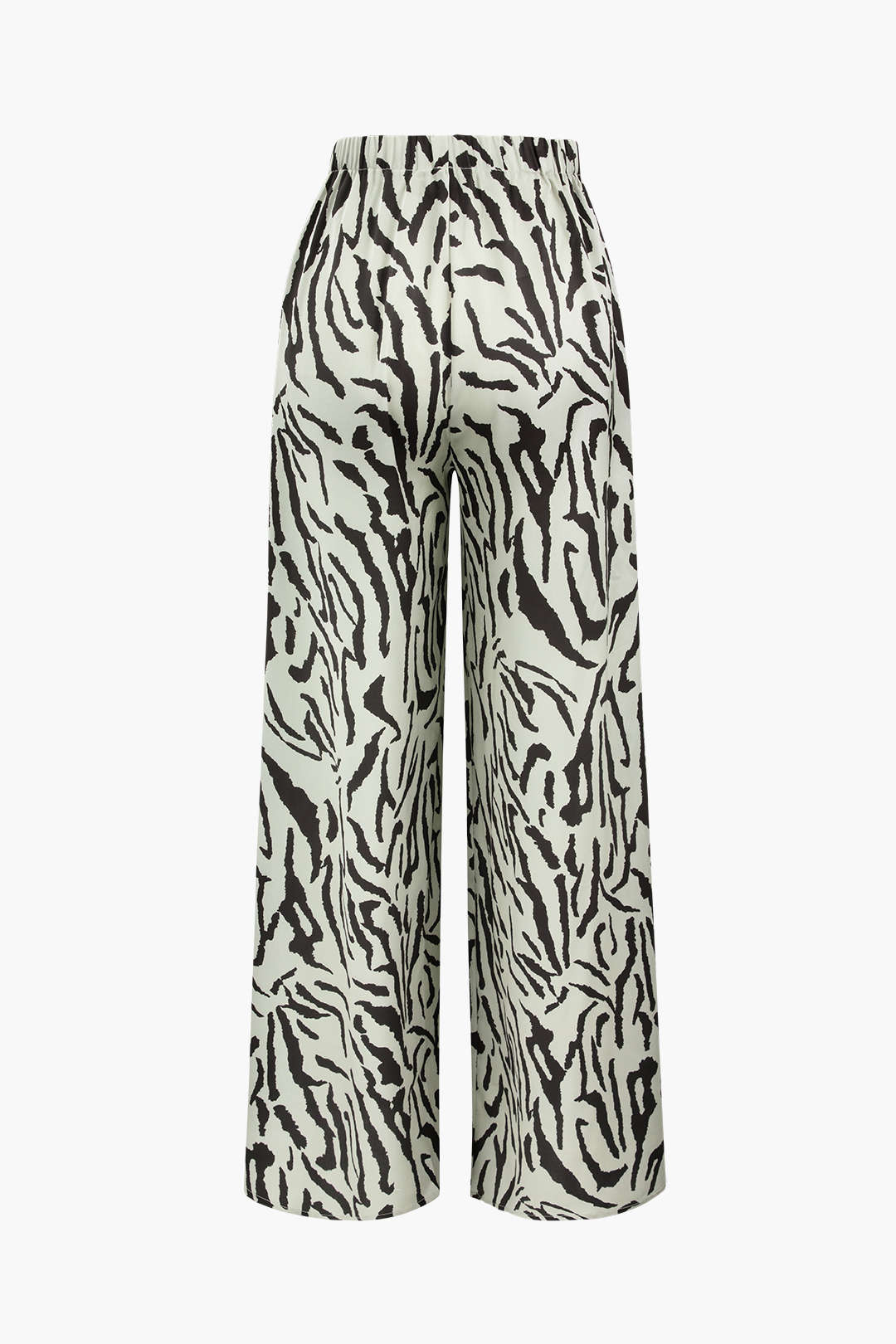 Stripe Print Wide Leg Trousers