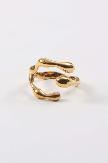 Gold Plated Molten Ring