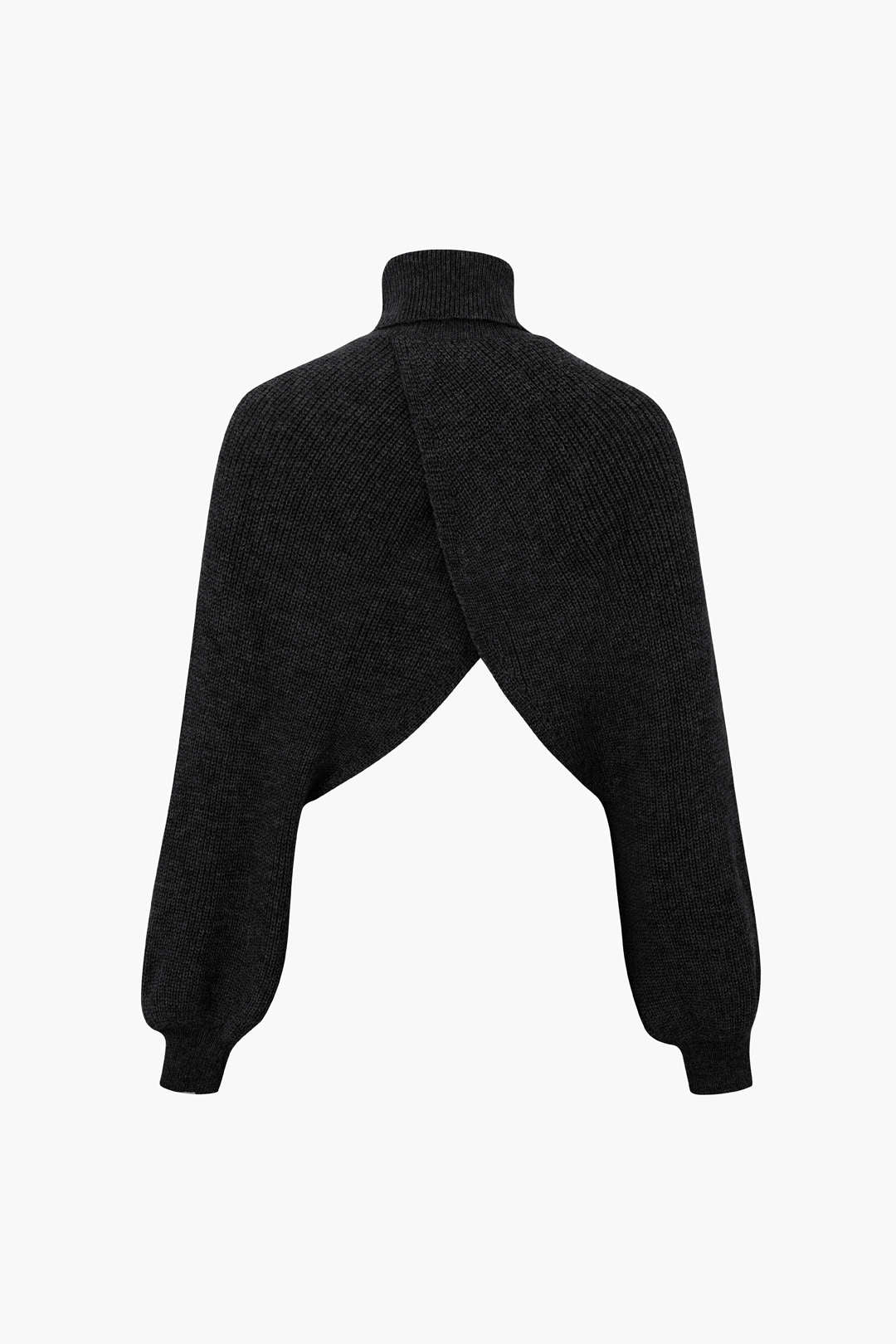 Batwing Sleeve Turtleneck Crop Sweater