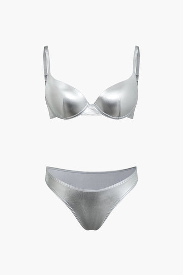 Metallic Underwire Bikini 2pc Set