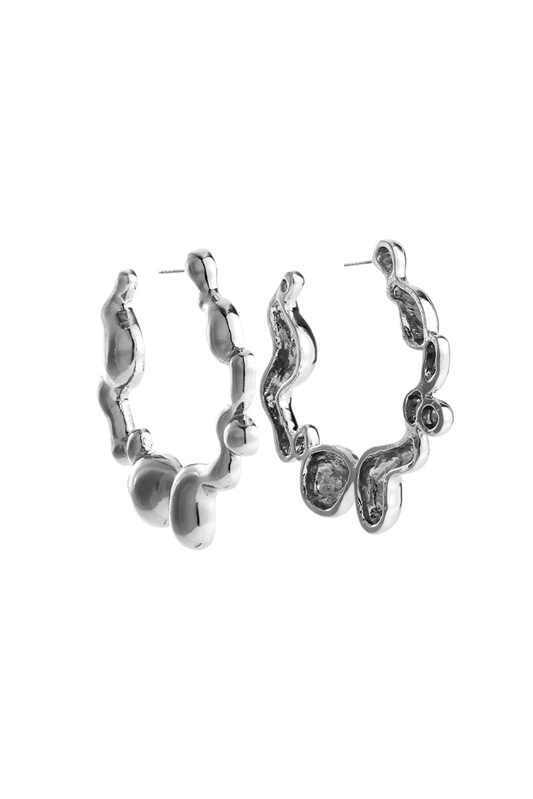 Wavy Open Hoop Earrings