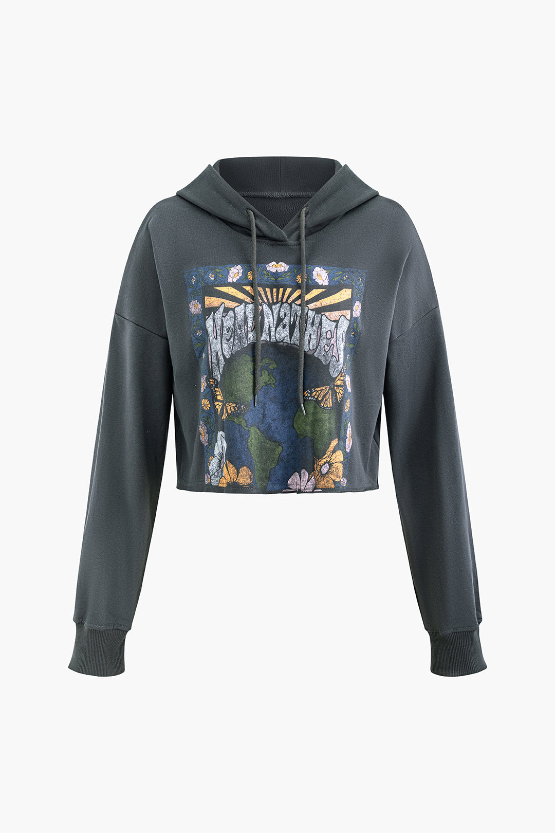 Landscape Print Hooded Sweatshirt