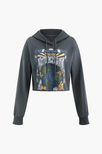 Landscape Print Hooded Sweatshirt