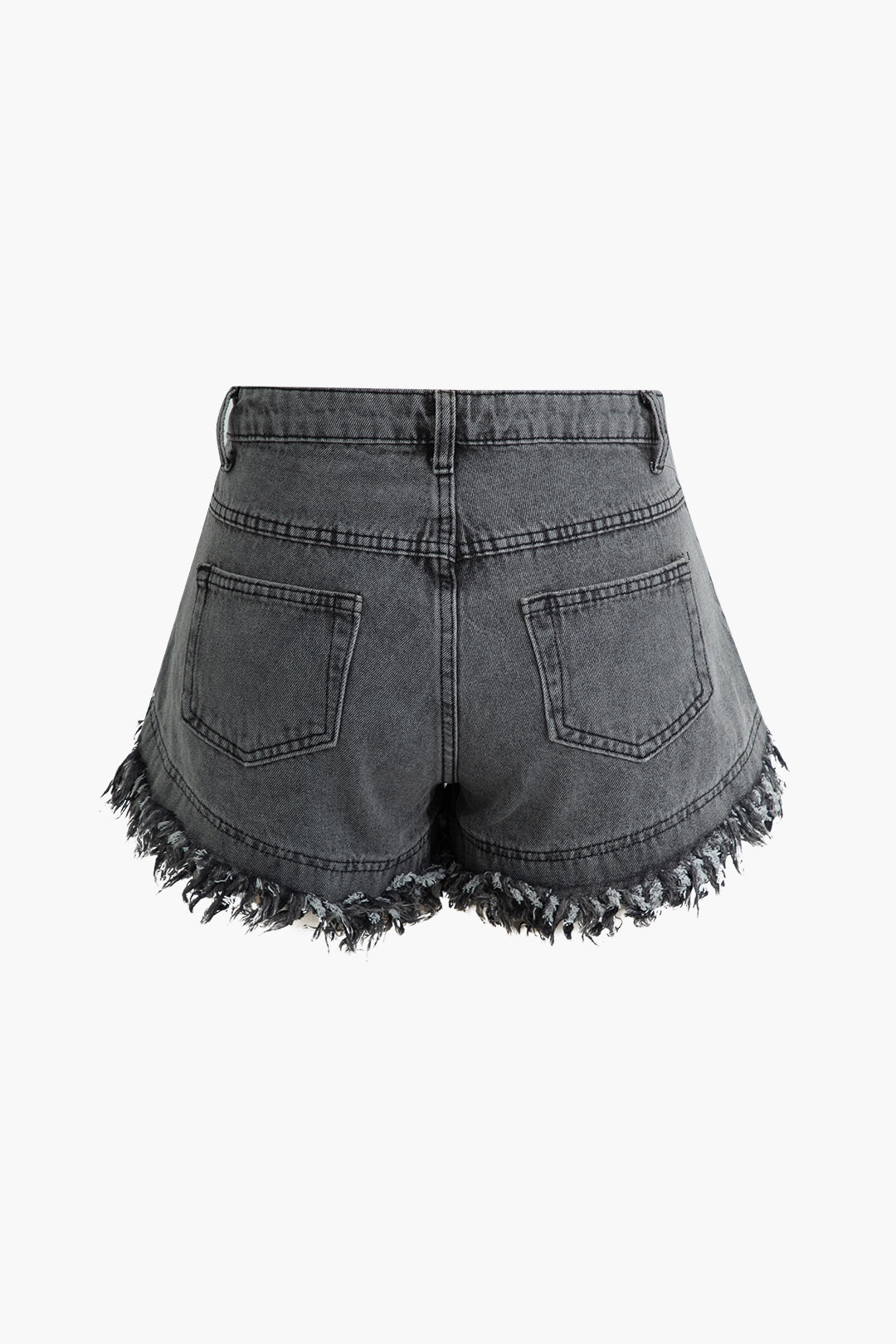 Frayed Hem Denim Shorts